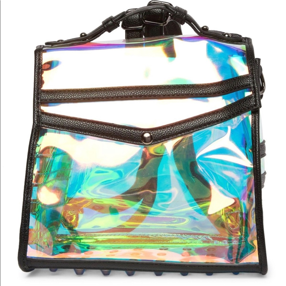 Pink Haley transparent rainbow backpack NWT